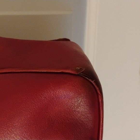 Lancel Paris Red leather tote. - Picture 4 of 8